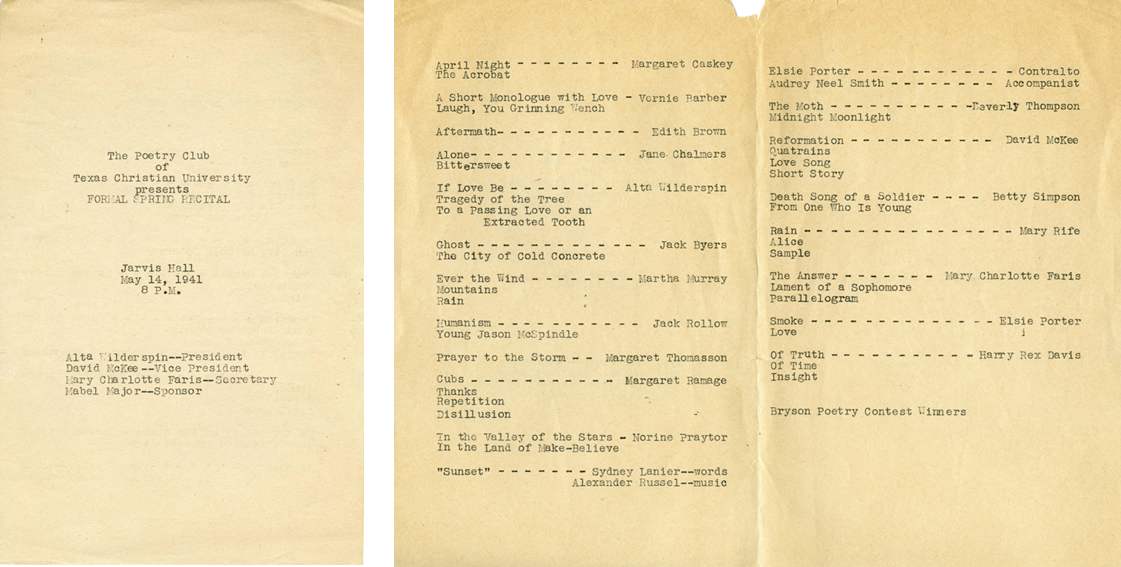 Campus Clubs and the War Effort – Horned Frogs at War